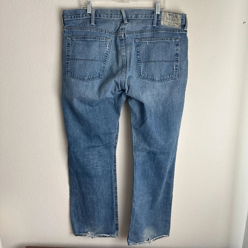 Polo Ralph Lauren Jeans Mens 38x30 Blue Medium Wash‎ Straight Leg Cotton Denim